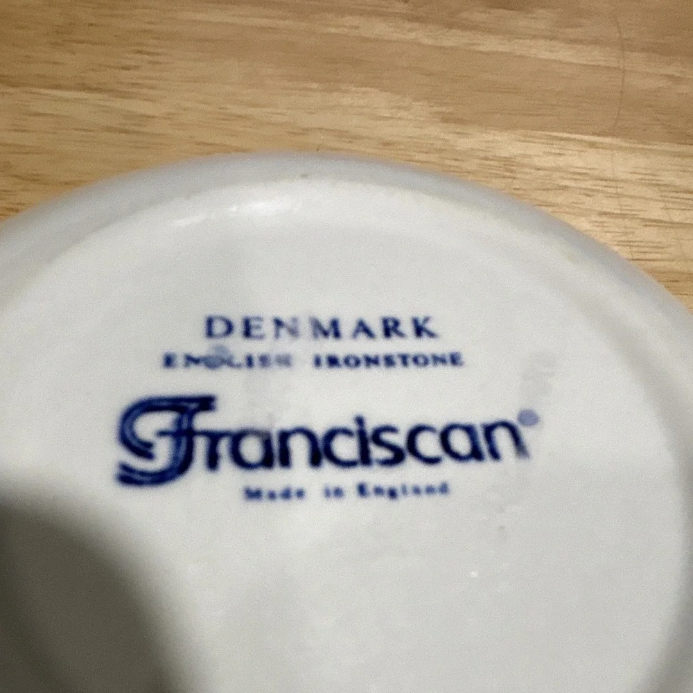 Franciscan Denmark Ironstone Cereal Bowls, Blue/White Floral, 7 in, Set of 2